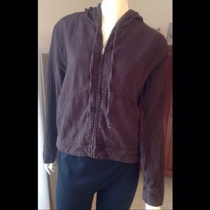 Action Wear Hooded Waffle Weave Jacket